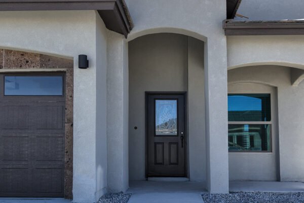 Front entry and foyer of a new home interior