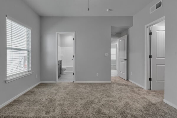 Bedroom, window and wall.