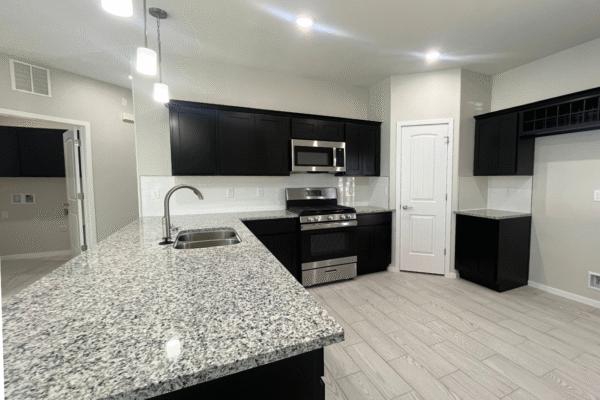 Interior room with tiled floor and white walls