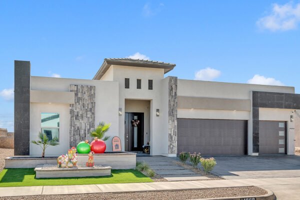 3d modern Design Double story house with garage