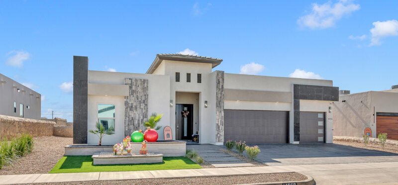 3d modern Design Double story house with garage