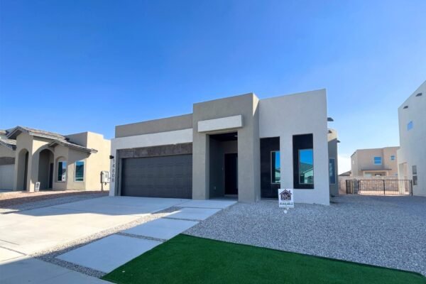 Front exterior of the San Carlos model home with garage