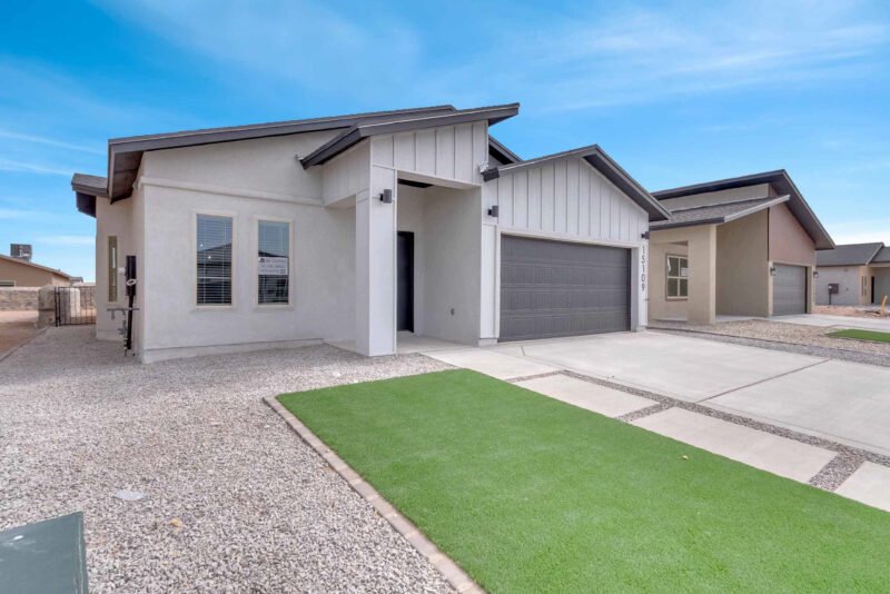 left side single story house outside view