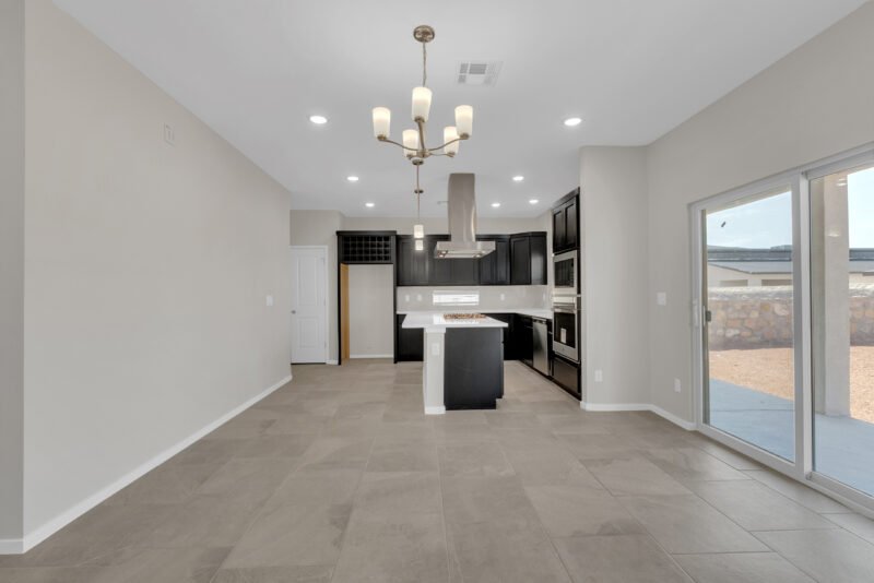 Black Interior Kitchen Front view