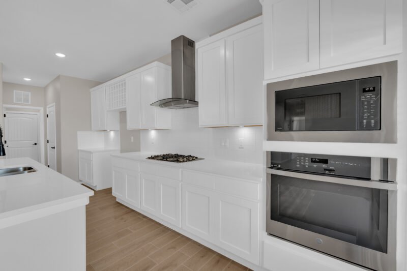 digital style white theme kitchen
