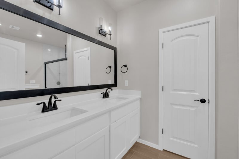 other side washroom black and white theme