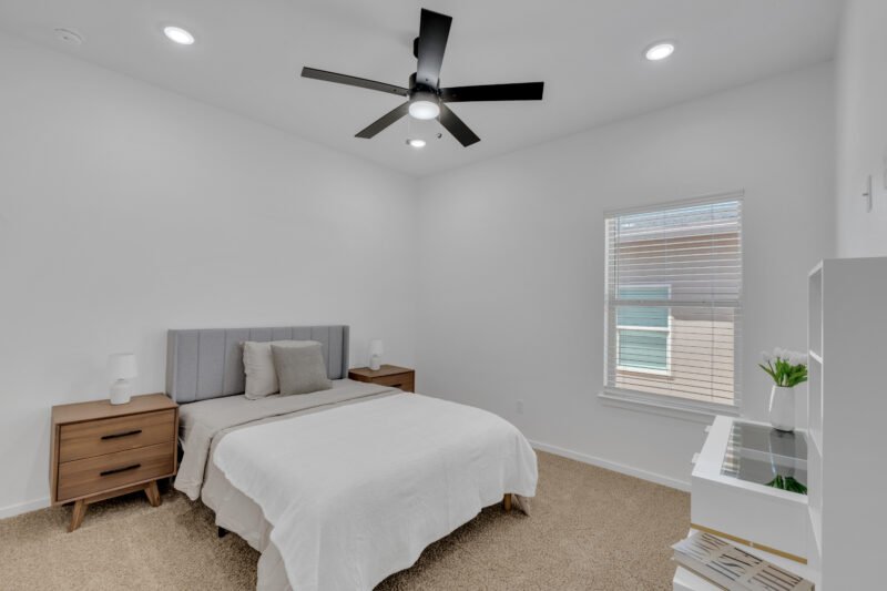 Master bedroom with well furnished