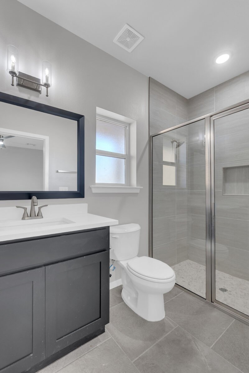 Bath with Glass Shower Room